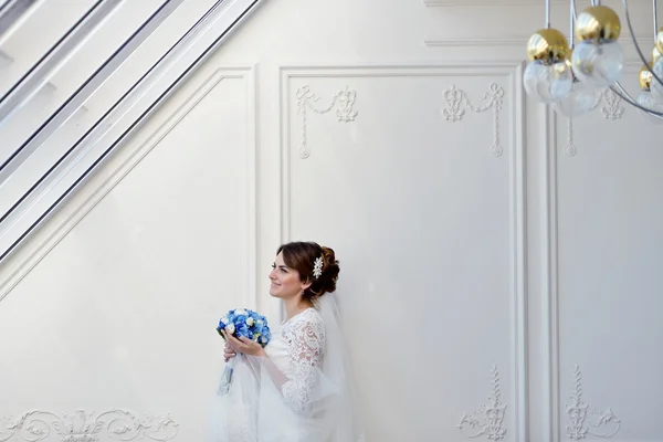 Beauty bride indoors — Stock Photo, Image