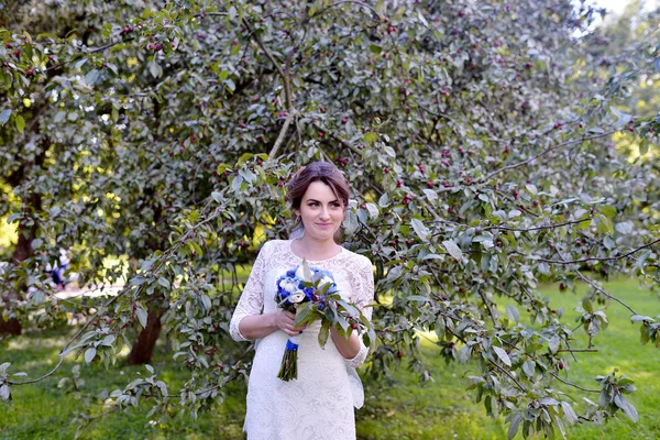 Noiva beleza no parque — Fotografia de Stock