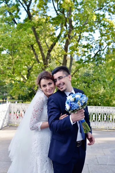 Boda pareja en la naturaleza — Foto de Stock