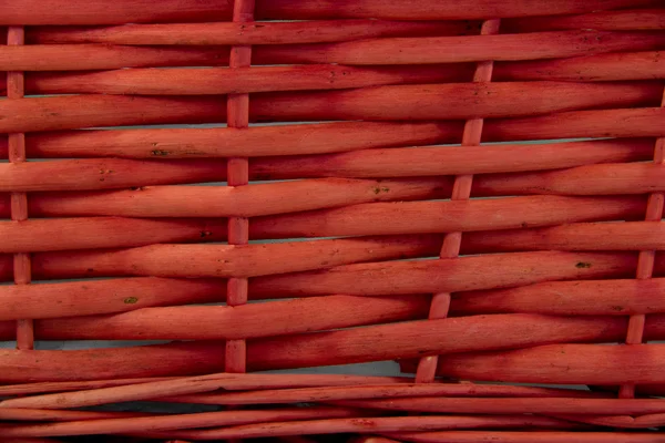 Tessuto cestino Texture in rosso — Foto Stock