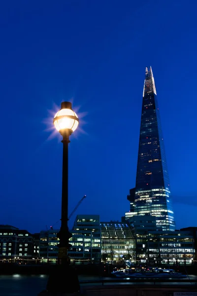 Vista nocturna del horizonte de Londres — Foto de Stock