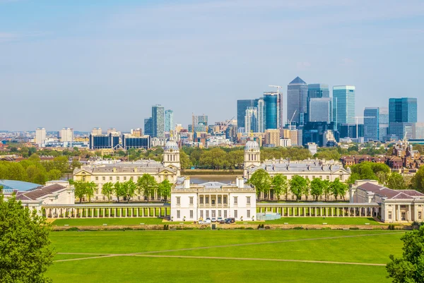 Stadsgezicht uitzicht vanaf Greenwich van Londen — Stockfoto