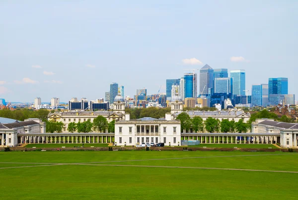 Stadsbilden vy från Greenwich i London — Stockfoto