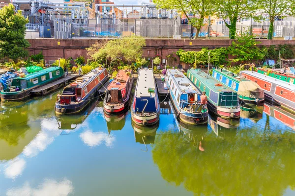 Rows of Houseboats — Stock Photo, Image