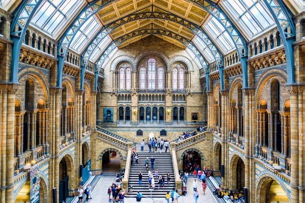 Salón principal del Museo de Historia Natural de Londres — Foto de Stock