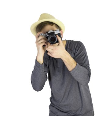 Dslr fotoğraf makinesi ile erkekler