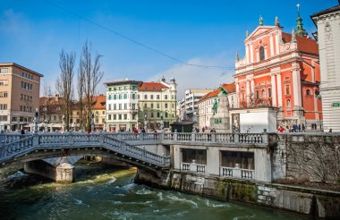 Presernov trg / Presern Meydanı, Ljubljana, Slovenya