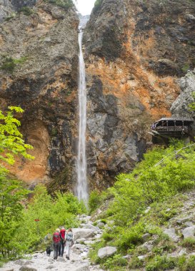 Rinka waterfall, Logar valley, Slovenia clipart