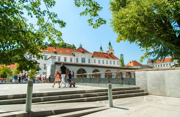 Puente Mesarski, Liubliana, Eslovenia — Foto de Stock