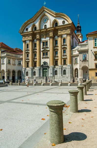 Церковь Урсулинска, Любляна, Словения — стоковое фото