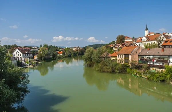 Novo mesto stad, Slovenië — Stockfoto