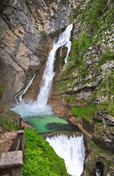 Cascada de Savica, Bohinj, Eslovenia — Foto de Stock