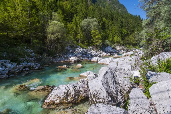 Rzeki Soca/Isonzo, Słowenia — Zdjęcie stockowe