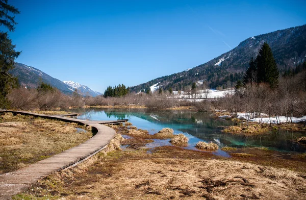 Primavera de Sava, Zelenci, Eslovénia — Fotografia de Stock