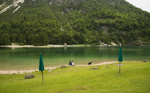 Lago del Predil, lago Predil, Itália — Fotografia de Stock