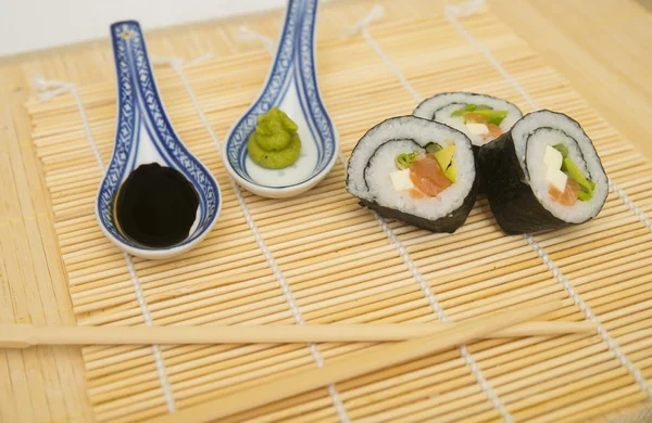 寿司醤油、wassabi — ストック写真