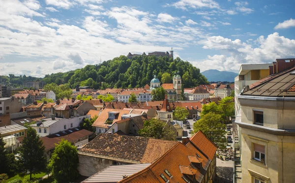 Slovenië, Ljubljana stad bekijken van boven — Stockfoto