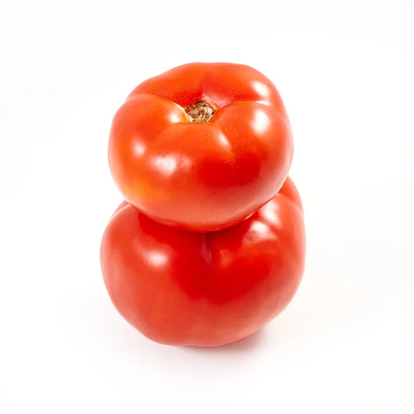 Une tomate. Tomate rouge sur fond blanc. Récoltez des légumes. Récolte d'automne . — Photo