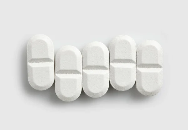 Pills Lay Table Antibacterials Pills Capsules Medicine Pharmaceuticals Antibiotics Pills — Stock Photo, Image