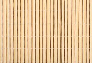 Bambu dokusu. Çizgili desenli, düz arkaplan fotoğraf desenli yeni temiz bambu tahtası. Ahşap arkaplan.