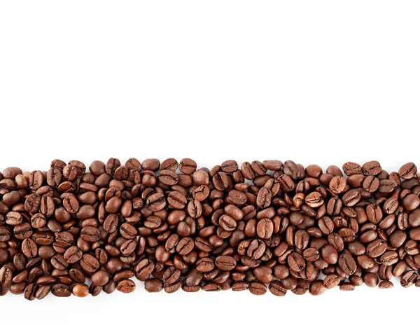 Roasted Coffee Beans White Background Texture Coffee Invigorating Drink — Stock Photo, Image