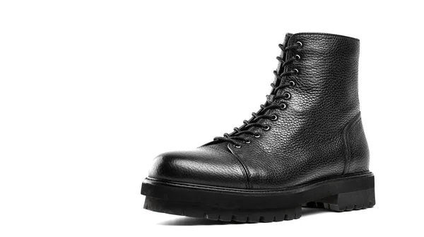 Moda Masculina Sapatos Couro Para Outono Primavera Inverno Europeu Botas — Fotografia de Stock