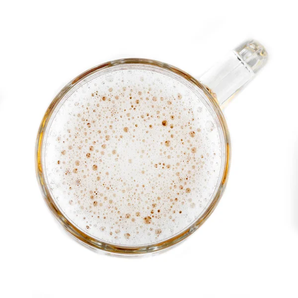 Стакан Светлого Пива Белом Фоне Алкогольные Напитки — стоковое фото