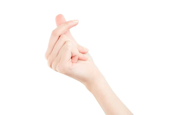 Vrouwelijke Hand Geïsoleerd Witte Achtergrond Hand Van Een Blanke Vrouw — Stockfoto