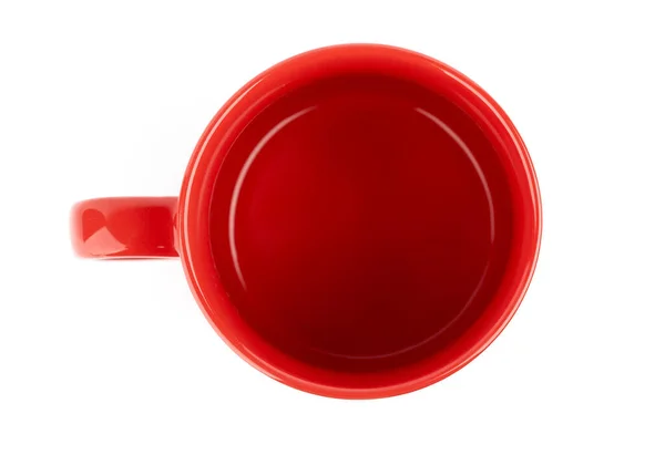 Piros Csésze Kávé Tea Fehér Alapon — Stock Fotó