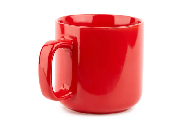白い背景にコーヒーとお茶のための赤いカップ — ストック写真