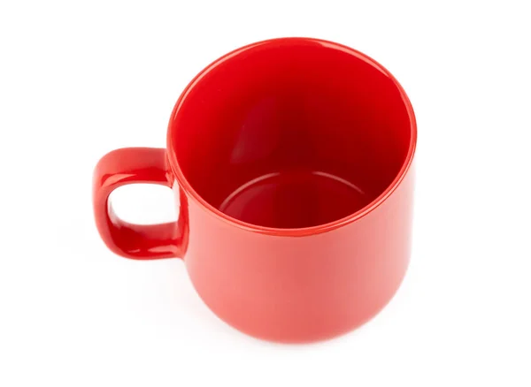 Taza Roja Para Café Sobre Fondo Blanco — Foto de Stock