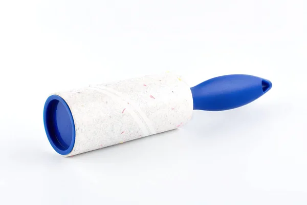 Roller Cleans Clothes Isolated White Background Adhesive Lint Roller — Stock Photo, Image