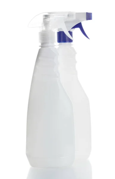 Detergentia Voor Thuis Schoonmaakmiddelen Witte Blanco Plastic Spray Reinigingsmiddel Fles — Stockfoto