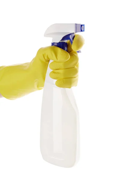 Detergents Home Cleaning Products White Blank Plastic Spray Detergent Bottle — Stock Photo, Image