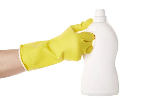 Plastic Bottle Liquid Laundry Detergent Cleaning Agent Bleach Fabric Softener — Stock Photo, Image