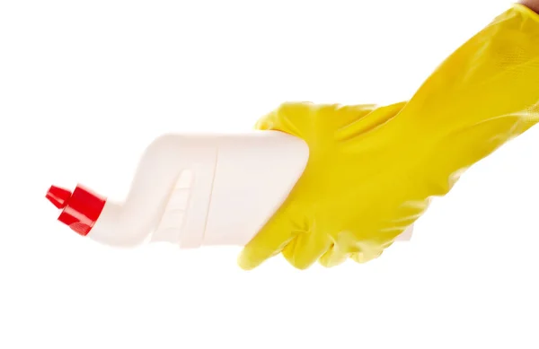 Detergents Home Cleaning Products White Blank Plastic Spray Detergent Bottle — Stock Photo, Image