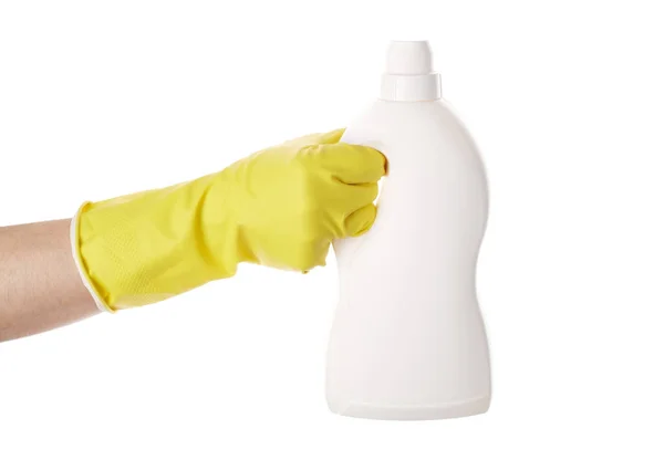 Plastic Bottle Liquid Laundry Detergent Cleaning Agent Bleach Fabric Softener — Stock Photo, Image