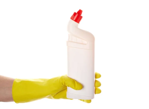 Detergentes Para Casa Produtos Limpeza Frasco Plástico Branco Pulverizador Detergente — Fotografia de Stock