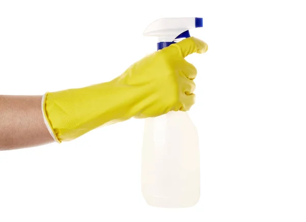 Detergentes Para Casa Produtos Limpeza Frasco Plástico Branco Pulverizador Detergente — Fotografia de Stock