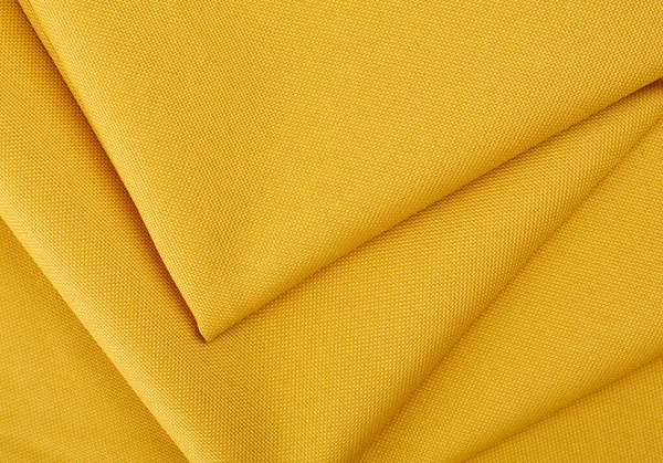 Tekstil Katun Kuning Menutup Tekstur Kain Cotton Fabric Texture Tampilan — Stok Foto