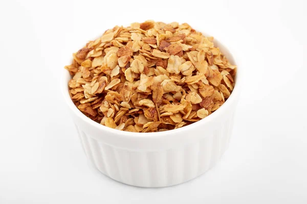 Organic Homemade Granola Cereal Oats Almond Texture Oatmeal Granola Muesli — Stock Photo, Image