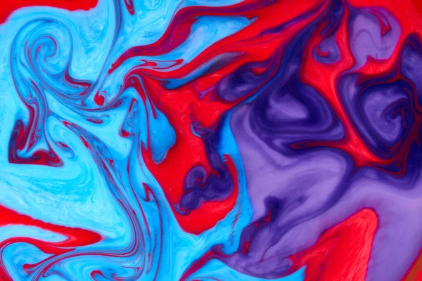抽象的なペイントの色の背景 外惑星の宇宙の海のパターン 塗料の汚れ マーブル効果 抽象的な旋回塗料効果を持つ背景 流れとスプラッシュとアクリル絵具 — ストック写真