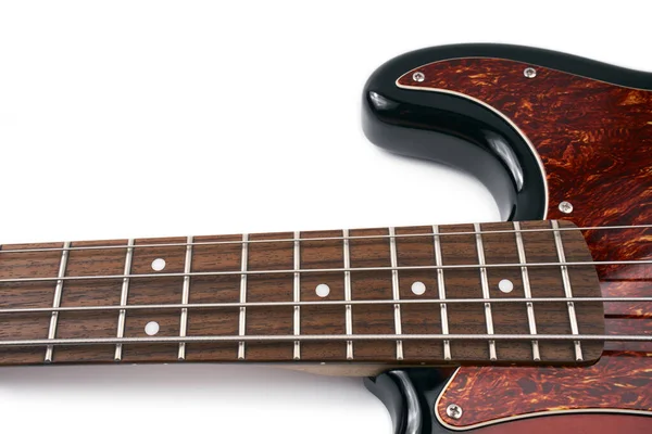 Metalowe Pokrętła Basowe Gitary Głośności Gitara Elektryczna Czerwony Elektryczny Gitara — Zdjęcie stockowe