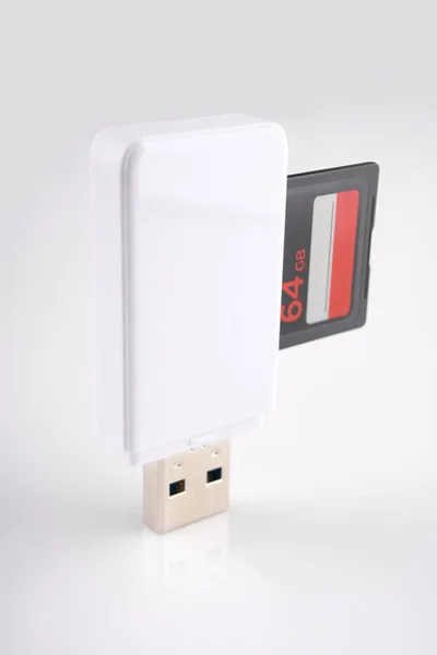 Card Reader Card Memory Card Adapter — Stock Photo, Image