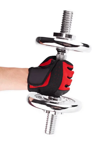 Rękawice Rowerowe Białym Tle Sprzęt Gimnastyczny Sprawność Rękawice Treningowe Stosowane — Zdjęcie stockowe