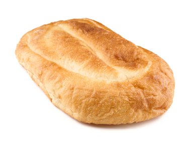 Beyaza izole edilmiş bir yığın pita ekmeği. Ekmek