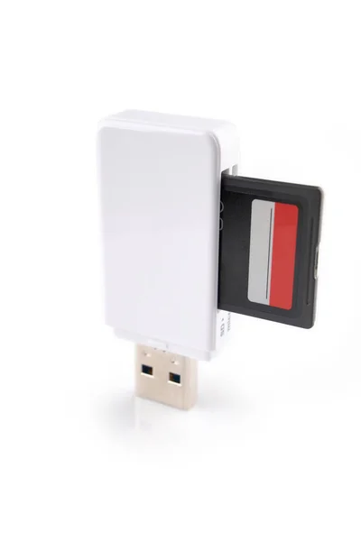 Card Reader Card Memory Card Adapter — Stock Photo, Image