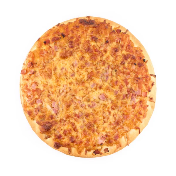 Pizza Auf Einem Weißen Teller Fast Food Ein Gericht Der — Stockfoto
