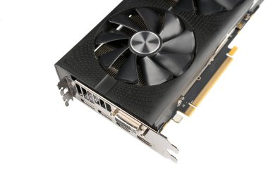 Bilgisayar ana kartı ve grafik kartları, bitcoin madenciliği ve kripto para birimi. Birkaç GPU 'ya yakın çekim. Bilgisayar anakart üzerindeki Bitcoin Kripto para, kripto para madenciliği kavramı.