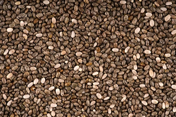 Chia Seeds Isolated White Background Pile Healthy Chia Seeds Background — Stock Photo, Image
